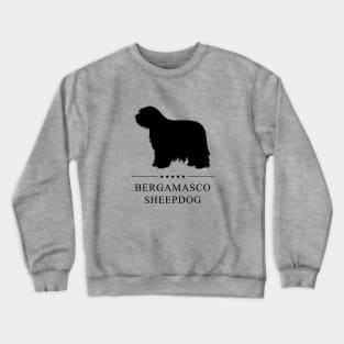 Bergamasco Sheepdog Black Silhouette Crewneck Sweatshirt